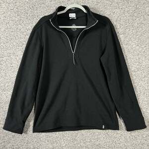 Stio Men's Size Medium Black Turpin Fleece 1/2 Zip Long Sleeve Sweater